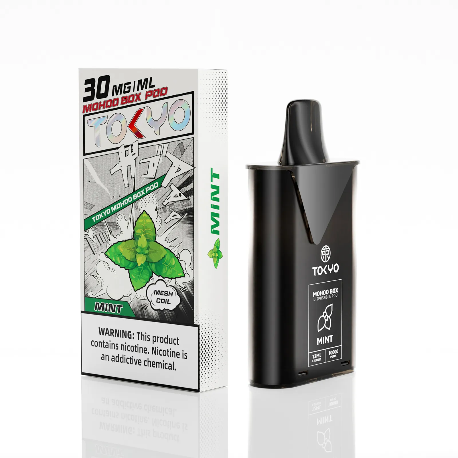 薄荷味 東京魔盒電子煙煙彈 - 體驗冰涼提神的純正薄荷香:圖片 2